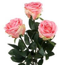Rosa de espuma e rosas decorativas