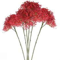 Itens Flores artificiais vermelhas sabugueiro para buquê de outono 52cm 6uds
