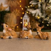 Itens Decoração de veado, figura de veado deitado, decoração de mesa 13×6,5×12cm, 3 peças