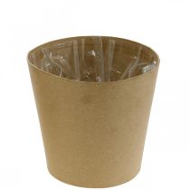 Vaso de flores de papel, vaso de plantas, cachepot nature Ø13cm H12.5cm 4pcs