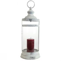 Itens Lanterna Deco Lanterna Shabby Chic Metal Branco Ø15cm Altura46cm