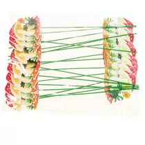 Itens Plugue decorativo de madeira para flores decoração de sapo 6,5 cm 18 unidades