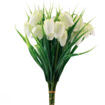 Itens Fritillaria Branco Xadrez Tabuleiro Flor Artificial Flores 38cm 6 pcs
