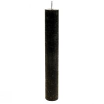Itens Velas cônicas tingidas de preto 34×240mm 4 un