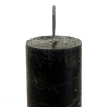 Itens Velas cônicas tingidas de preto 34×240mm 4 un