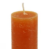 Itens Velas cónicas laranja escuro cor sólida Sunset 34x240mm 4 un