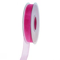 Itens Fita de organza fita de presente fita rosa ourela 15mm 50m