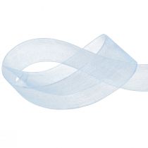 Itens Fita de organza fita de presente fita azul claro ourela azul 25mm 50m