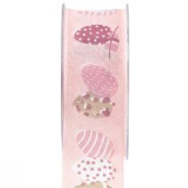 Itens Fita para presente Fita decorativa de Páscoa Ovos de Páscoa rosa 40mm 20m