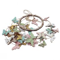 Itens Carrilhão de vento decoração borboletas janela decoração madeira Ø15cm 55cm