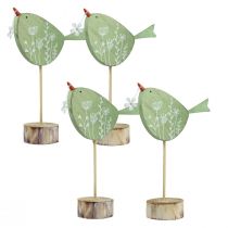 Itens Decoração decorativa de mesa de pássaros decoração de madeira de Páscoa hortelã 18x13,5cm 4 peças