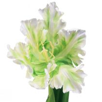 Itens Flor artificial papagaio tulipa artificial tulipa verde branca 69cm