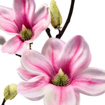 Itens Ramo de magnólia artificial flor magnólia rosa artificial 59cm 3 peças