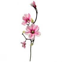 Itens Ramo de magnólia artificial flor magnólia rosa artificial 59cm 3 peças