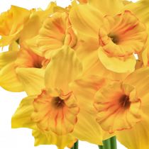 Itens Decoração de narciso flores artificiais narcisos amarelos 38 cm 3 unidades