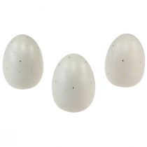 Itens Decoração de ovos de Páscoa em cerâmica ouro cinza com pontos 8,5 cm 3 unidades