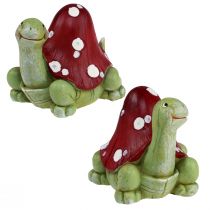 Itens Decoração de tartaruga decoração agaric mosca verde vermelho 10 cm 2 unidades