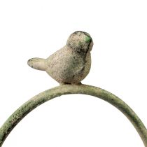 Itens Pássaro decorativo bebe antiguidade verde com espeto Ø11cm Alt.55cm