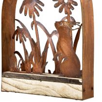 Itens Decoração de Páscoa coelhinhos ferrugem decoração pendurada metal 20×5×29,5cm