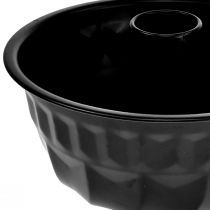 Itens Forma de bolo Bundt preta para decoração de cozinha, em metal, Ø23cm