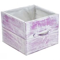 Itens Gaveta para plantas com puxador madeira branca rosa 12/15cm conjunto de 2