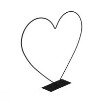 Itens Anel decorativo de laço de metal em forma de coração para ficar em pé W29,5 cm