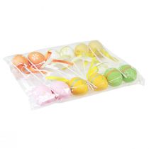 Itens Ovos de Páscoa plugues decorativos para flores plugues decorativos coloridos 6 cm 12 unidades