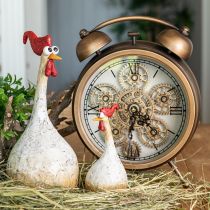 Itens Relógio Steampunk com despertador em números romanos 23x8x29,5cm