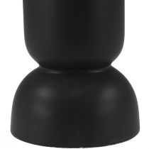 Itens Vaso de cerâmica preto formato oval moderno Ø11cm Alt.25,5cm
