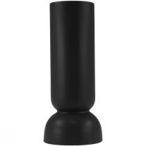 Itens Vaso de cerâmica preto formato oval moderno Ø11cm Alt.25,5cm