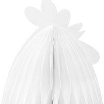 Itens Figura decorativa de papel favo de mel de frango branco 28,5x15,5x30cm