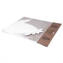 Itens Figura decorativa de papel favo de mel de frango branco 28,5x15,5x30cm