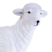 Itens Figura decorativa de ovelhas decoração de mesa branca de Páscoa flocada 30×28cm