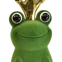 Itens Sapo decorativo, sapo príncipe, decoração de primavera, sapo com coroa dourada verde 40,5cm
