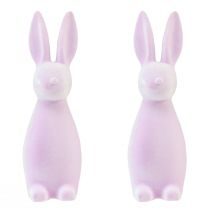 Itens Coelhinhos da Páscoa decorativos flocados – 2ª escolha – roxo claro 8×10×29cm 2 peças