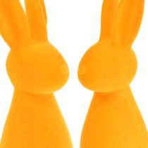 Itens Coelhinhos da Páscoa flocados laranja – 2ª opção – Decoração de Páscoa coelhinhos 8x10x29cm 2 peças