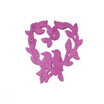 Itens Decoração dispersa pássaro madeira coração decoração de mesa cor 3,5 / 1,5 cm 72 peças