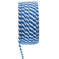 Cordão fita decorativa azul branco para presente fita decorativa 25m