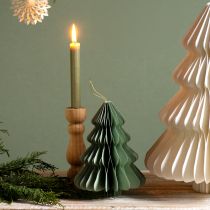Itens Árvore de Natal de papel, menta, prata, glitter, altura 20 cm, 5 peças