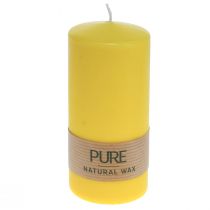 Pilar Vela Amarelo Limão Wenzel Velas PURAS Velas 130×60mm