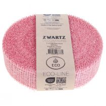 Itens Fita de juta, fita de rede, fita de mesa, fita deco, juta, rosa claro, 5 cm, 40 m