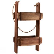 Itens Caixa de plantador de madeira em forma de tijolo, cesta de madeira suspensa Alt.60cm