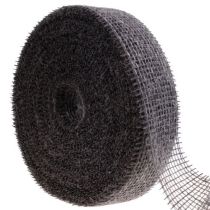Itens Fita de juta, fita de rede, fita decorativa, juta marrom-taupe, 5 cm, 40 m