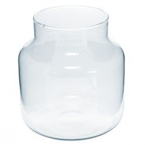 Itens Vaso de vidro Vaso de flores redondo grande 100% vidro reciclado H20 Ø17cm