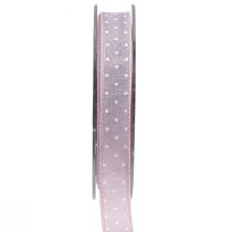 Itens Fita para presente fita decorativa rosa com pontos 15mm 20m