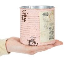Itens Vaso de flores decorativo em metal cor salmão, decoração de verão, Ø11cm H10,5cm