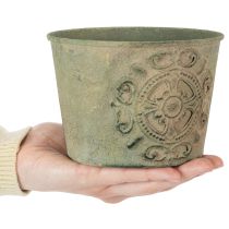 Itens Vaso de metal verde, estilo vintage, Ø22cm–13,5cm, conjunto de 3