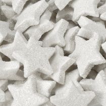 Itens Estrelas espalhadas com glitter creme 2,5cm 96 unidades
