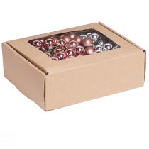 Itens Espelho bagas vidro Natal prata damasco Ø20mm 140 un