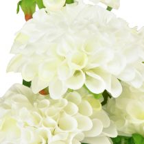 Itens Flores artificiais dálias decorativas brancas artificiais 50cm